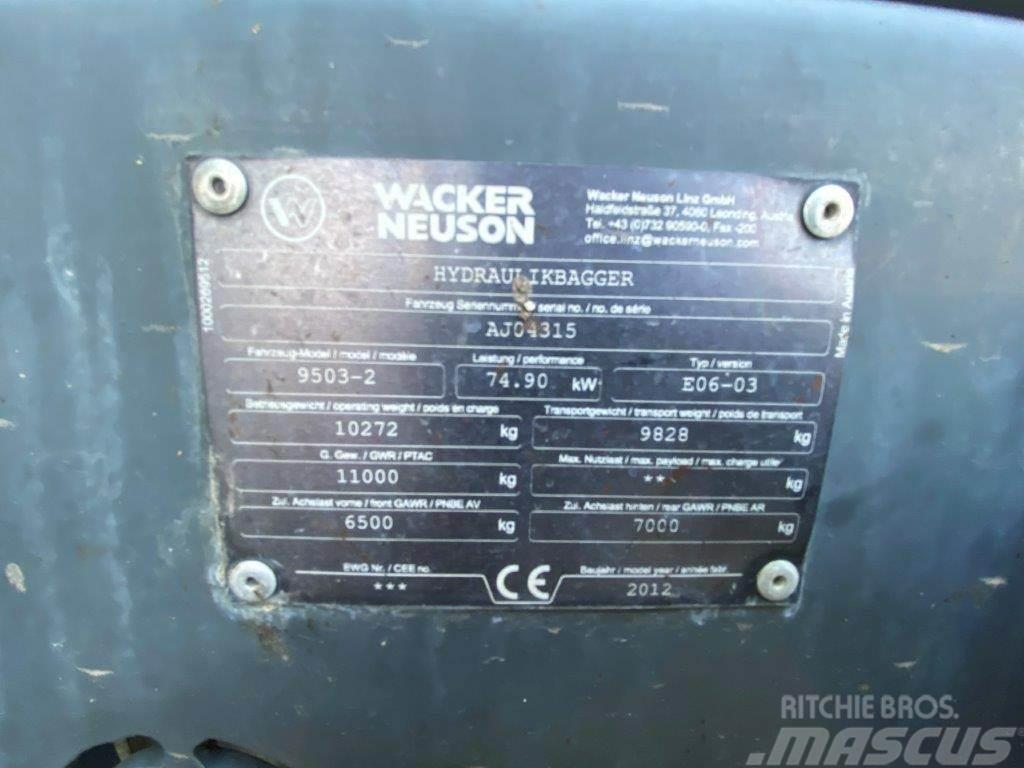 Wacker Neuson 9503-2 WD Mobilbagger Klima Löffel MS08 Koparki kołowe