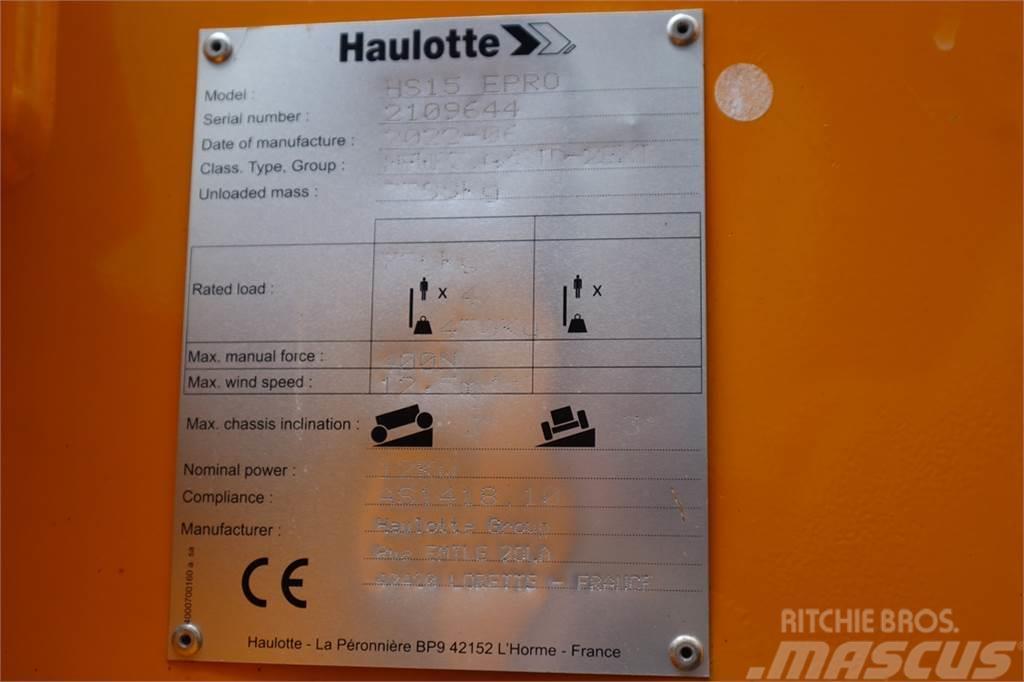 Haulotte HS15EPRO Valid Inspection, *Guarantee! Full Electr Podnośniki nożycowe