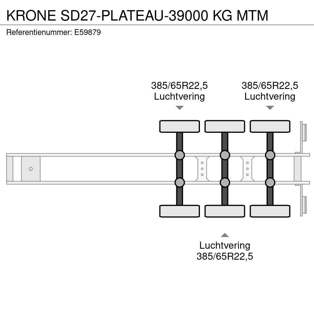 Krone SD27-PLATEAU-39000 KG MTM Platformy / Naczepy z otwieranymi burtami