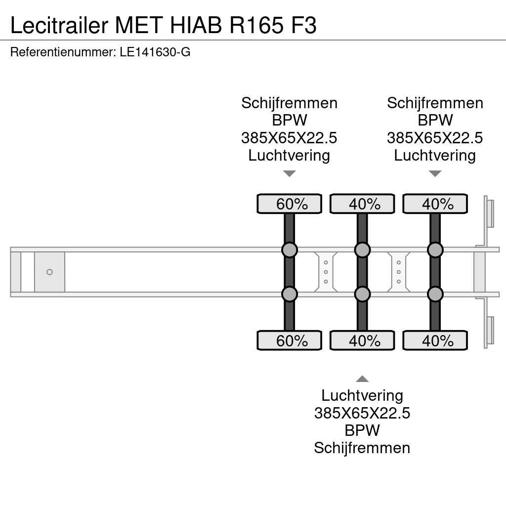 Lecitrailer MET HIAB R165 F3 Platformy / Naczepy z otwieranymi burtami