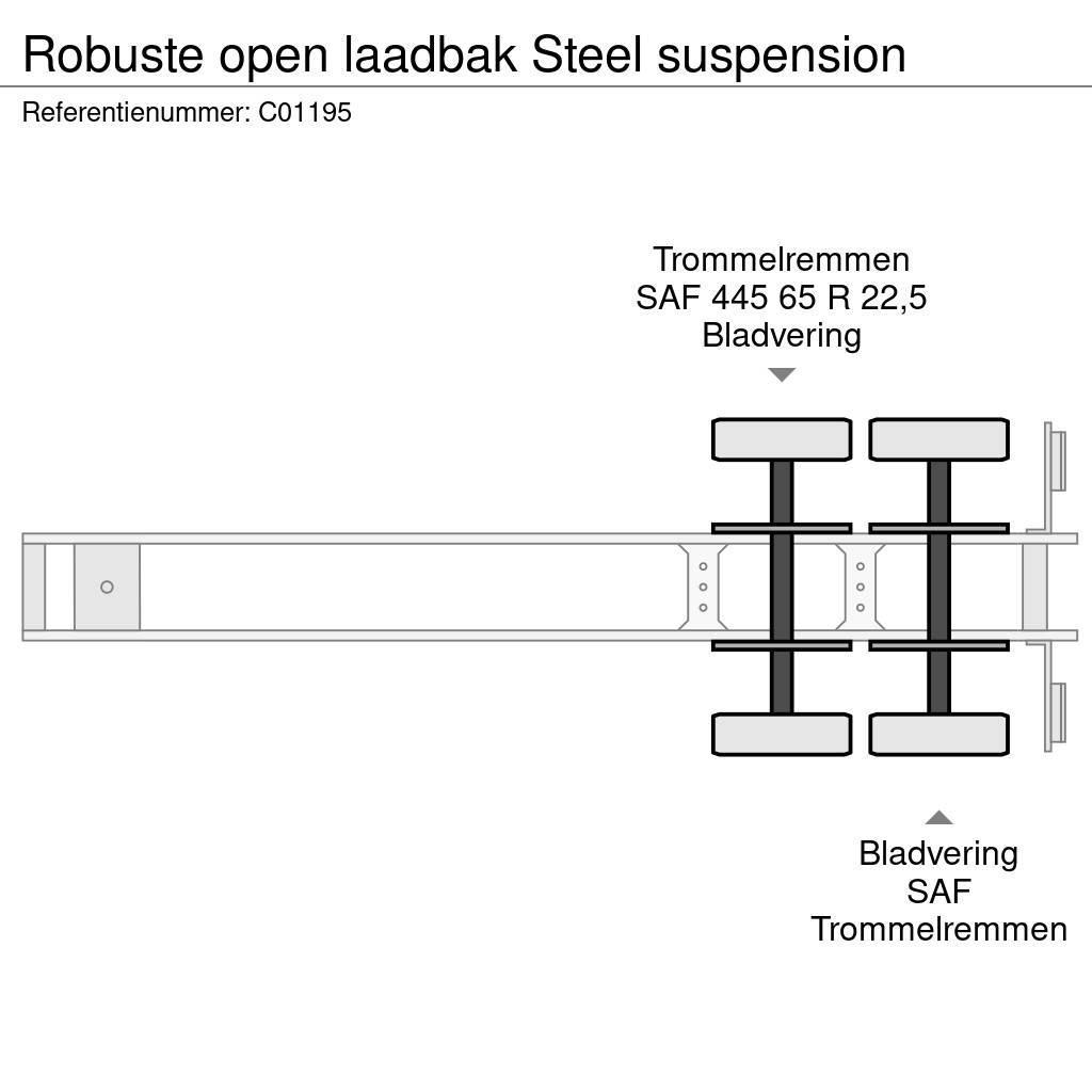 Robuste open laadbak Steel suspension Platformy / Naczepy z otwieranymi burtami