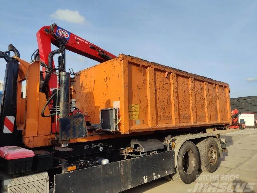 HMF kraan 1244 Z2 op container / afzetcontainer met kr Kontenery transportowe