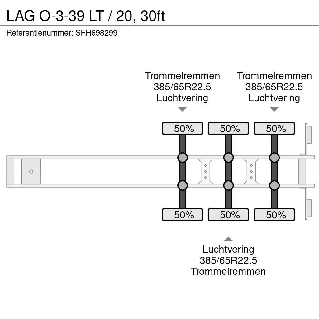 LAG O-3-39 LT / 20, 30ft Naczepy do transportu kontenerów