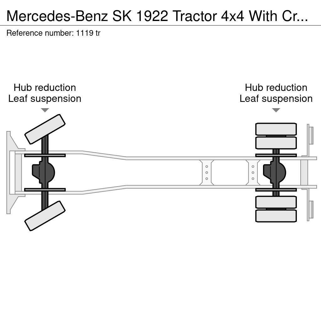 Mercedes-Benz SK 1922 Tractor 4x4 With Crane Full Spring V6 Big Żurawie szosowo-terenowe