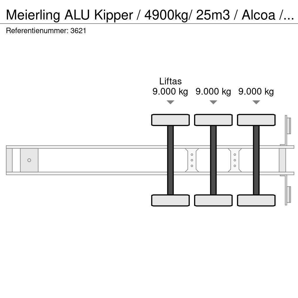 Meierling ALU Kipper / 4900kg/ 25m3 / Alcoa / APK 26-05-2024 Naczepy wywrotki / wanny