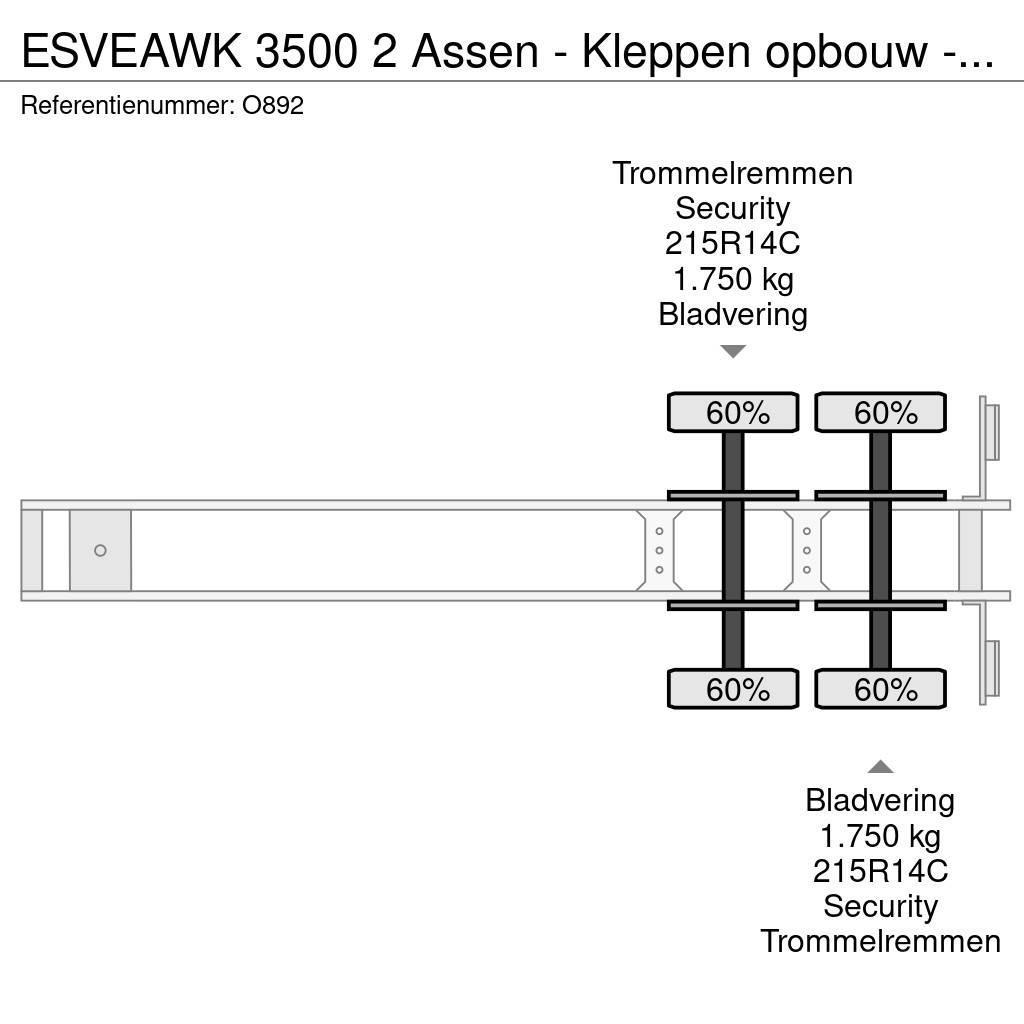 Esve AWK 3500 2 Assen - Kleppen opbouw - FietsVervoer - Naczepy kontenery