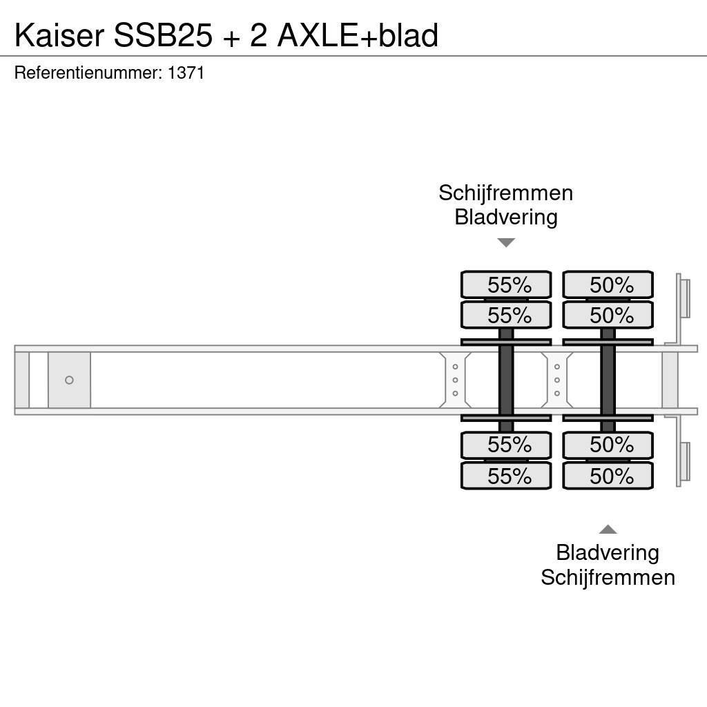 Kaiser SSB25 + 2 AXLE+blad Naczepy niskopodłogowe