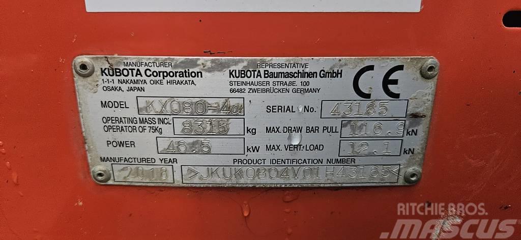 Kubota KX 080-4 Minikoparki