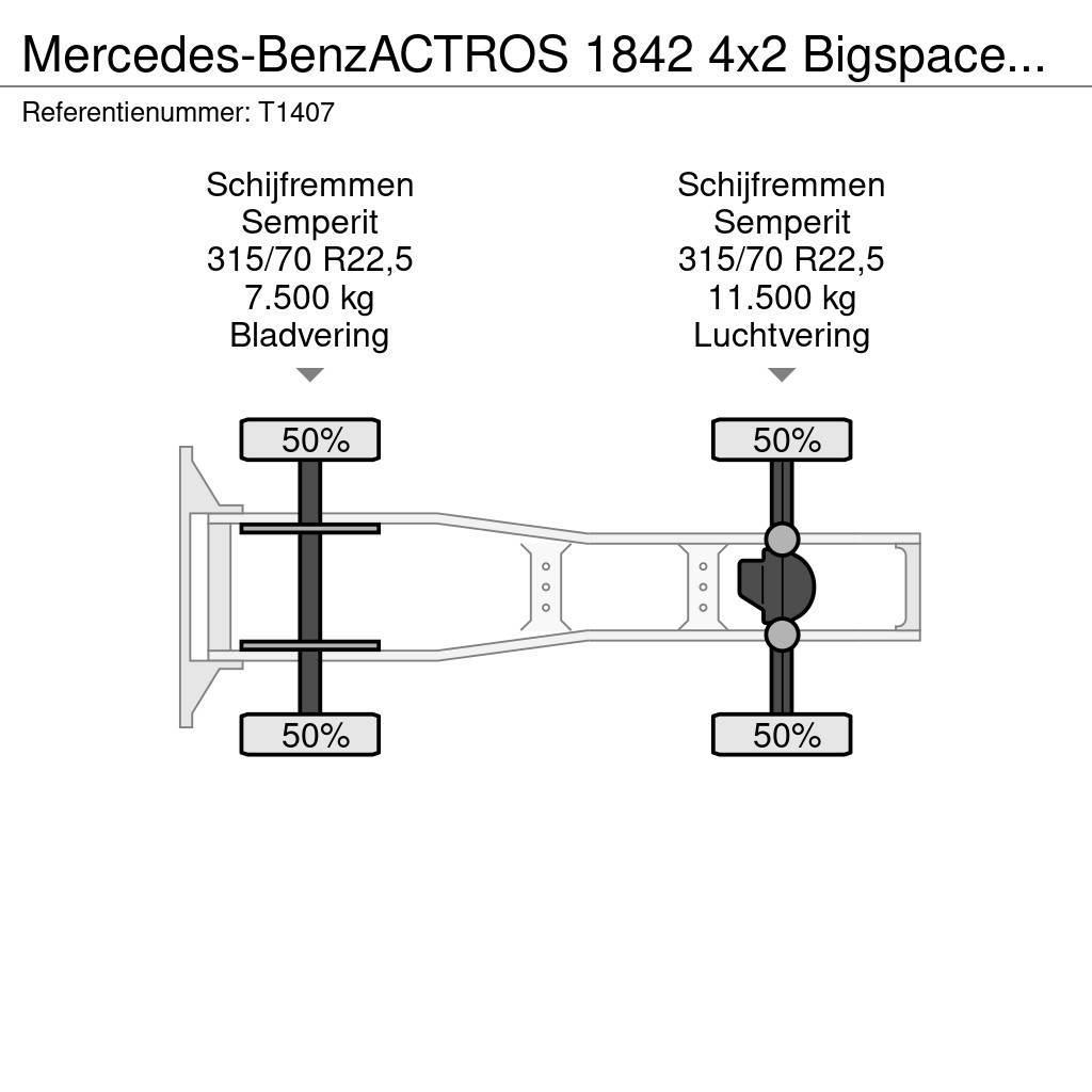 Mercedes-Benz ACTROS 1842 4x2 Bigspace Euro6 - 12.8L - Side Skir Ciągniki siodłowe