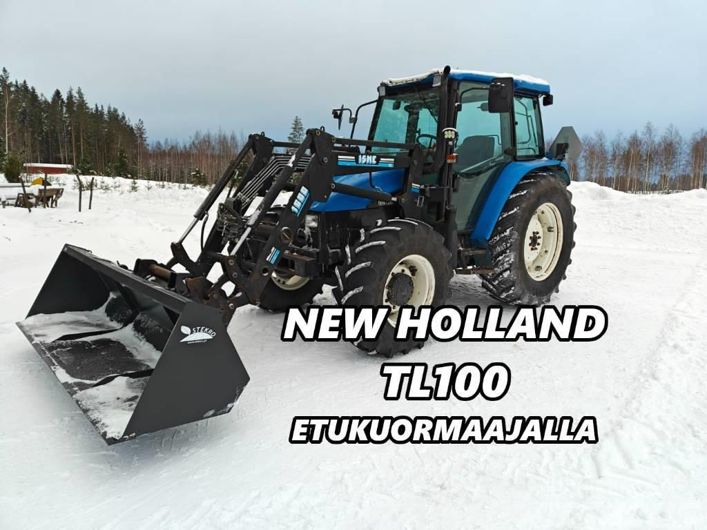 New Holland TL 100 - Etukuormaajalla - VIDEO Ciągniki rolnicze