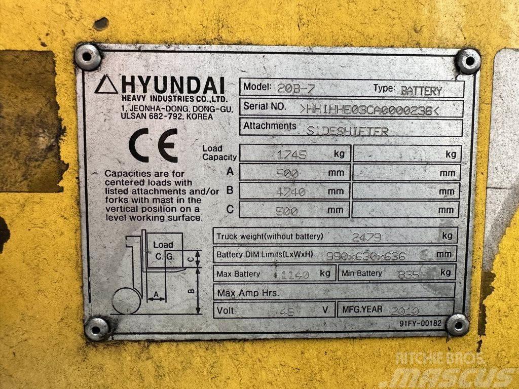 Hyundai 20 B 7 Wózki elektryczne