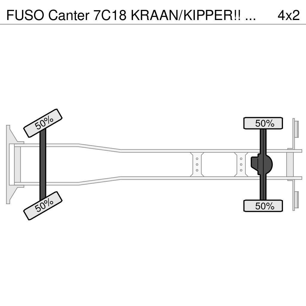 Fuso Canter 7C18 KRAAN/KIPPER!! EURO6!! Żurawie szosowo-terenowe