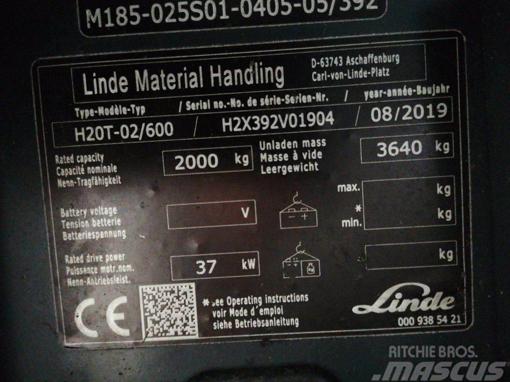 Linde H20T-02/600 Wózki LPG