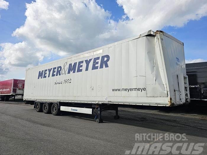 Krone sd | 3 axle mega closed box trailer| damage in fro Inne naczepy
