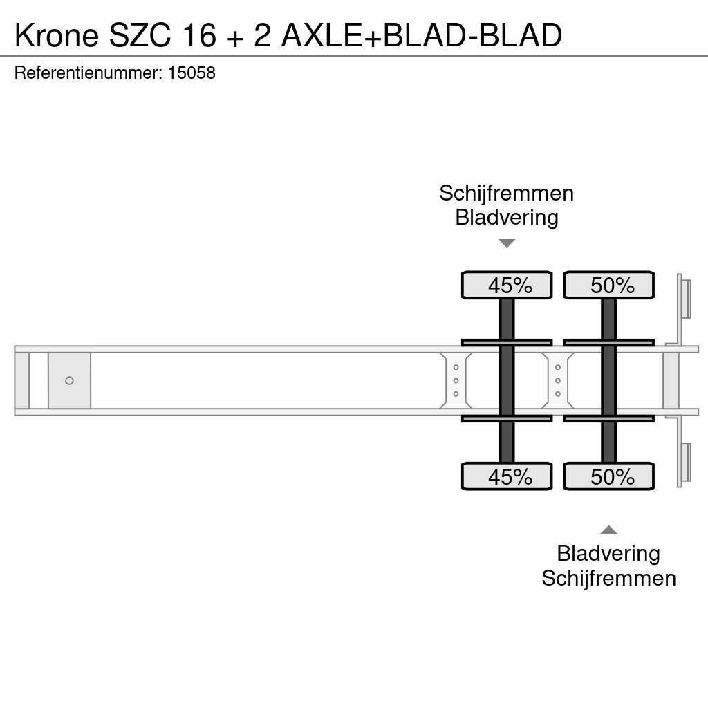 Krone SZC 16 + 2 AXLE+BLAD-BLAD Naczepy do transportu kontenerów