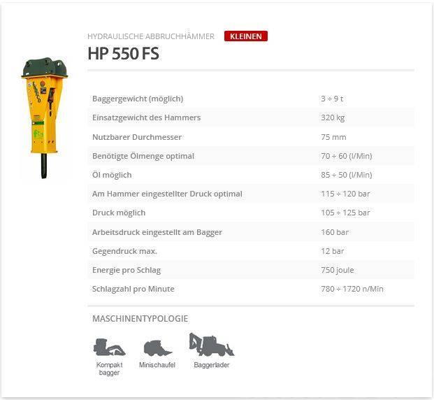 Indeco HP 550 FS Młoty hydrauliczne