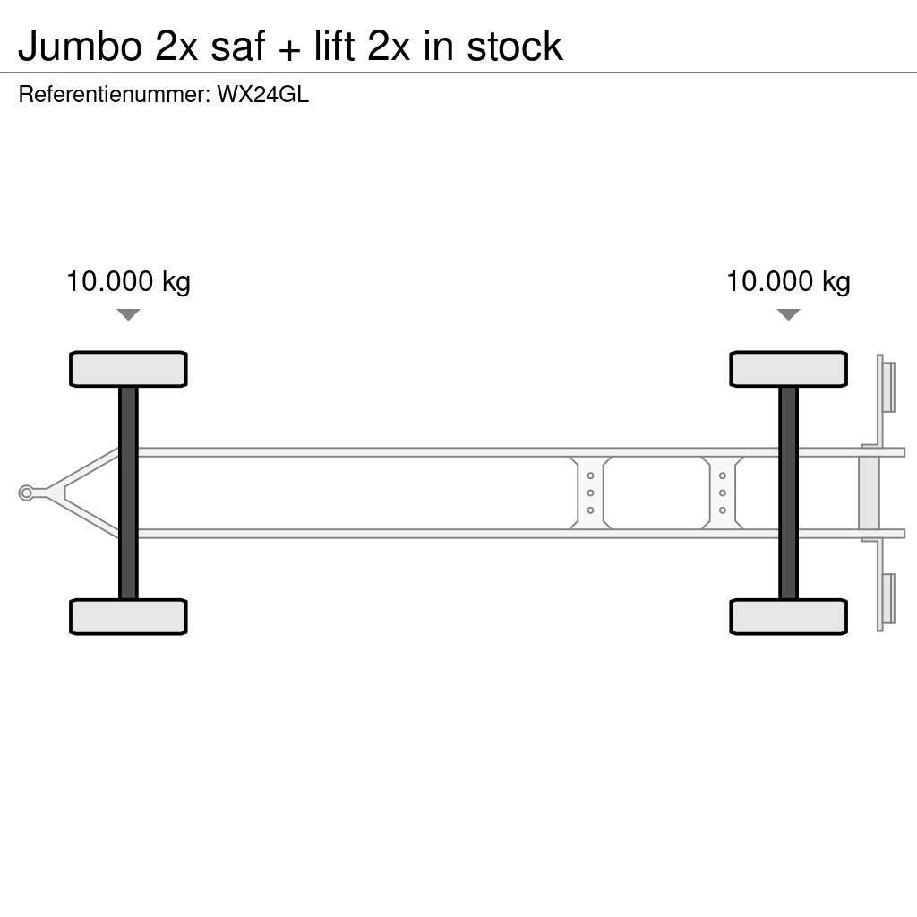Jumbo 2x saf + lift 2x in stock Przyczepy ze skrzynią zamkniętą
