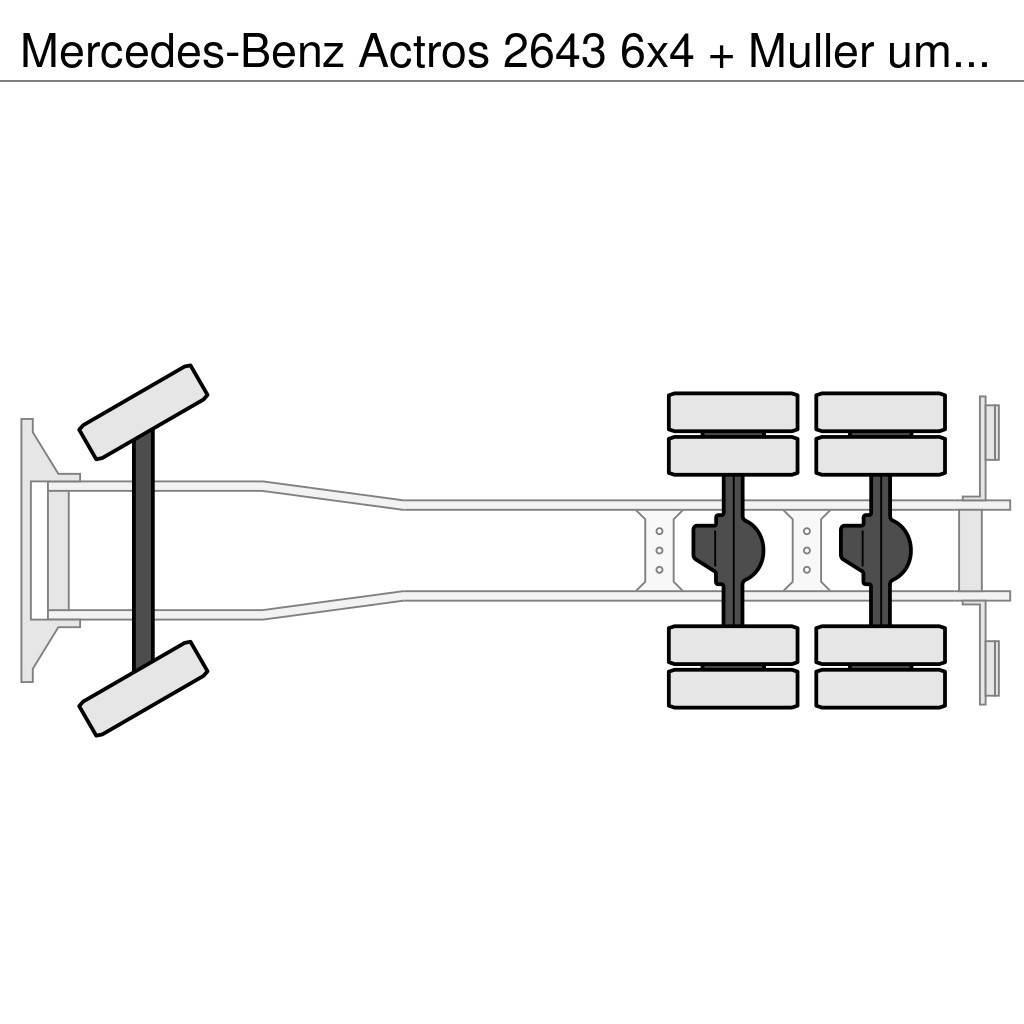 Mercedes-Benz Actros 2643 6x4 + Muller umwelttechniek aufbau Kombi / koparki ssące