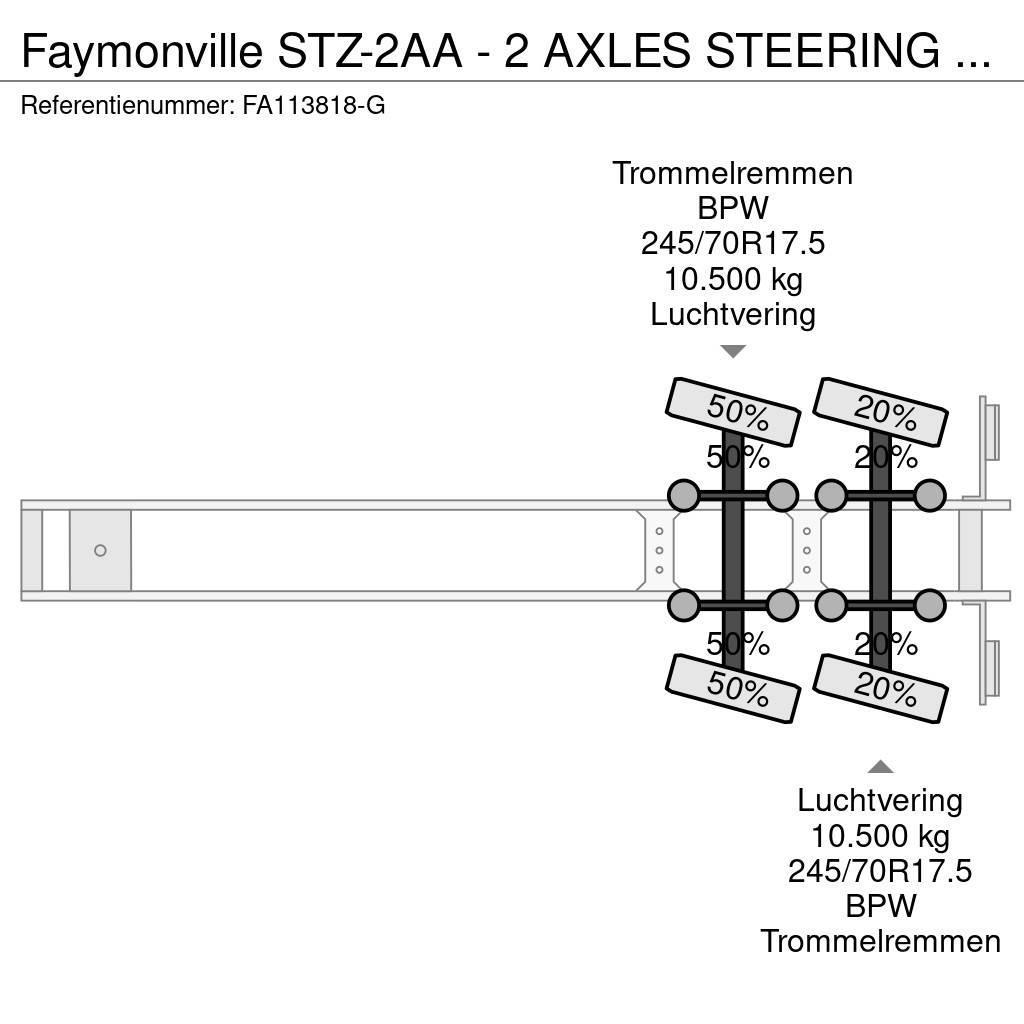 Faymonville STZ-2AA - 2 AXLES STEERING - BED: 7,40 + 3,55 METE Naczepy niskopodłogowe