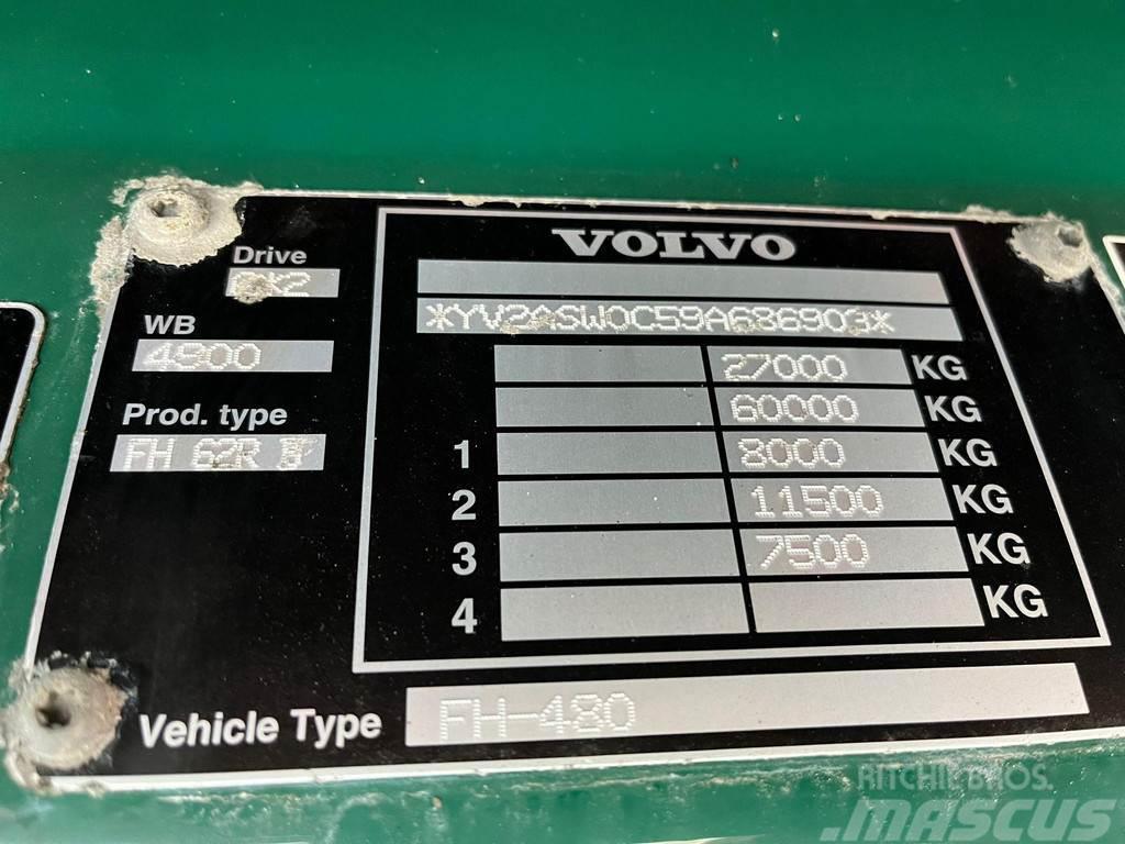 Volvo FH 480 6x2*4 HMF 2420 K5 / PLATFORM L=7116 mm / HY Żurawie samochodowe
