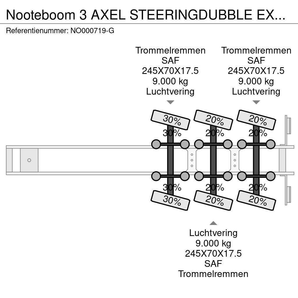 Nooteboom 3 AXEL STEERINGDUBBLE EXTENDABLE 2 X 5,5 METER Naczepy niskopodłogowe
