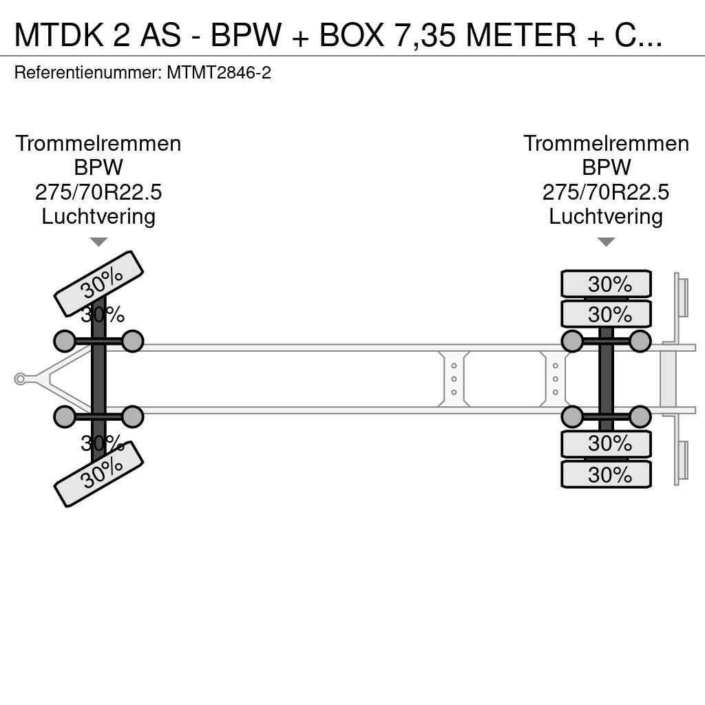  MTDK 2 AS - BPW + BOX 7,35 METER + CARGOLIFT ZEPRO Przyczepy ze skrzynią zamkniętą