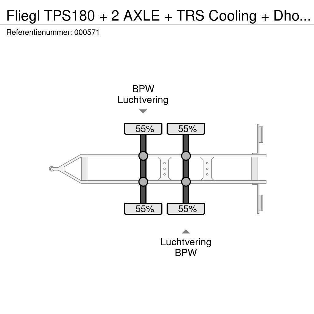 Fliegl TPS180 + 2 AXLE + TRS Cooling + Dhollandia Lift Przyczepy chłodnie