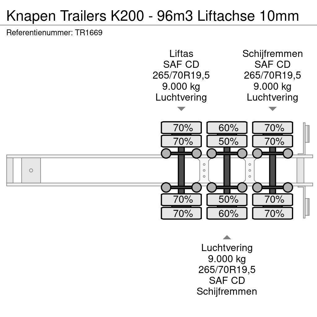 Knapen Trailers K200 - 96m3 Liftachse 10mm Naczepy z ruchomą podłogą
