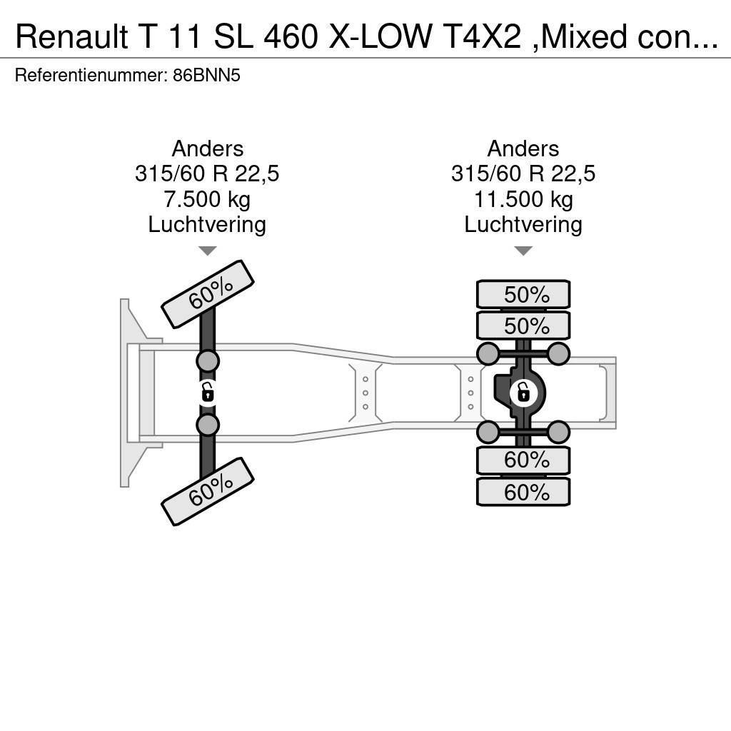 Renault T 11 SL 460 X-LOW T4X2 ,Mixed contrsct 24 mnd onde Ciągniki siodłowe