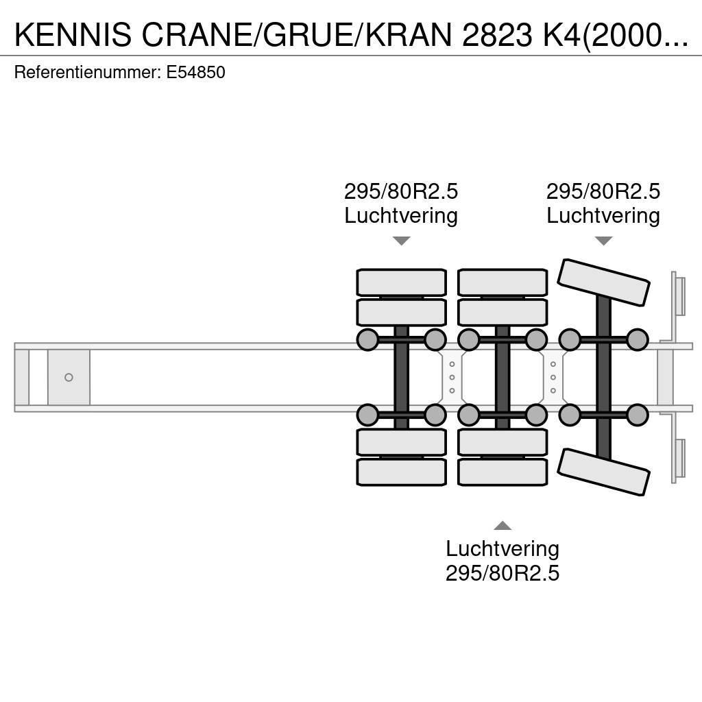 Kennis CRANE/GRUE/KRAN 2823 K4(2000)+JIB+MOTEUR AUX. Platformy / Naczepy z otwieranymi burtami