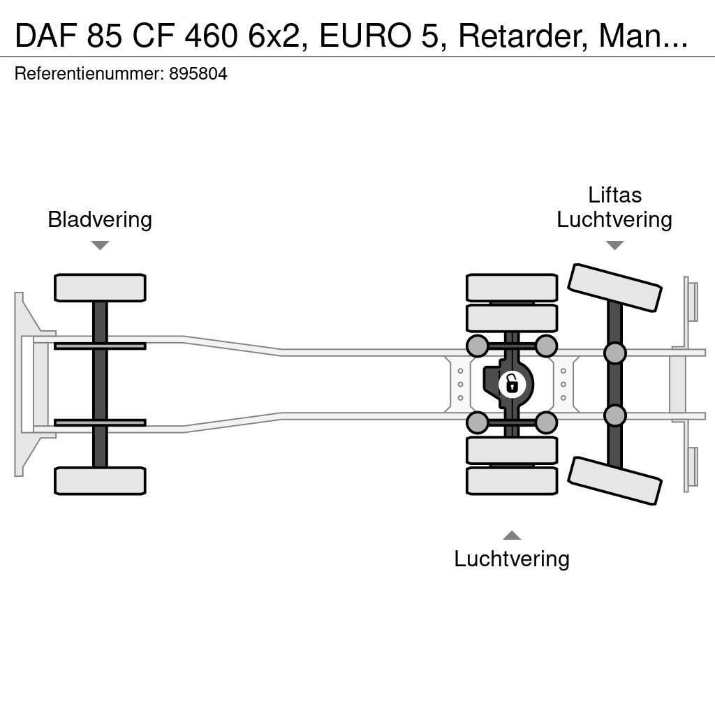 DAF 85 CF 460 6x2, EURO 5, Retarder, Manual, Fassi, Re Ciężarówki typu Platforma / Skrzynia