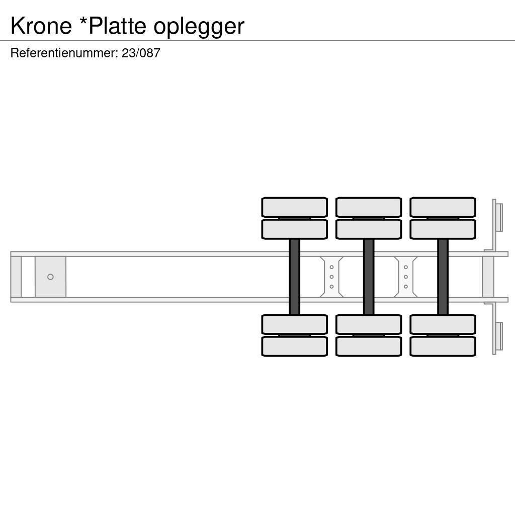 Krone *Platte oplegger Platformy / Naczepy z otwieranymi burtami
