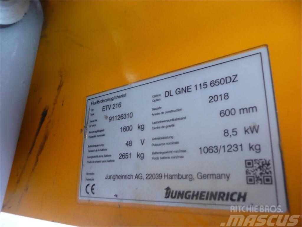 Jungheinrich ETV 216 650 DZ Wózki widłowe wysokiego składowania