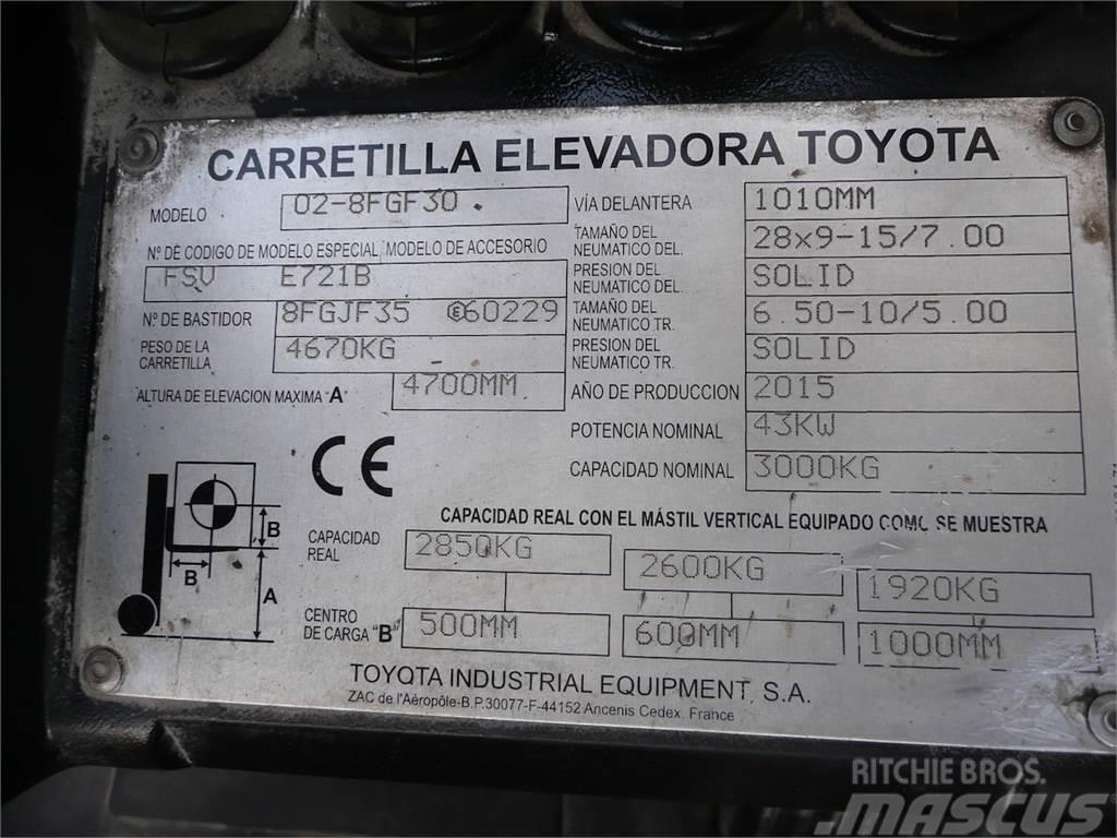 Toyota 02-8FGF30 Wózki LPG