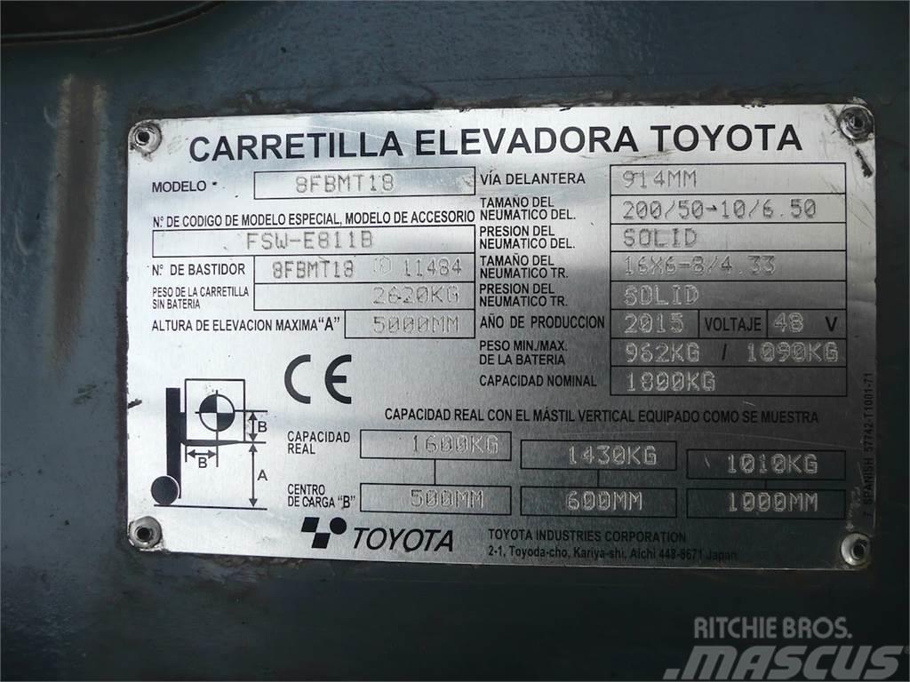 Toyota 8FBMT18 Wózki elektryczne