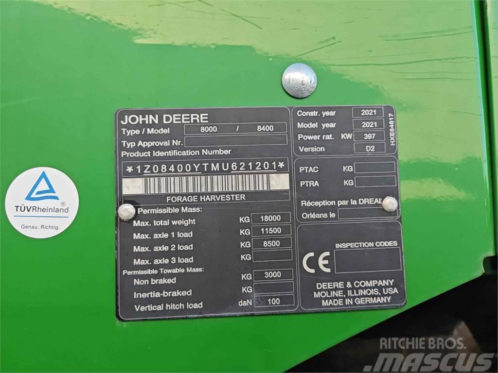 John Deere 8400i Sieczkarnie samojezdne