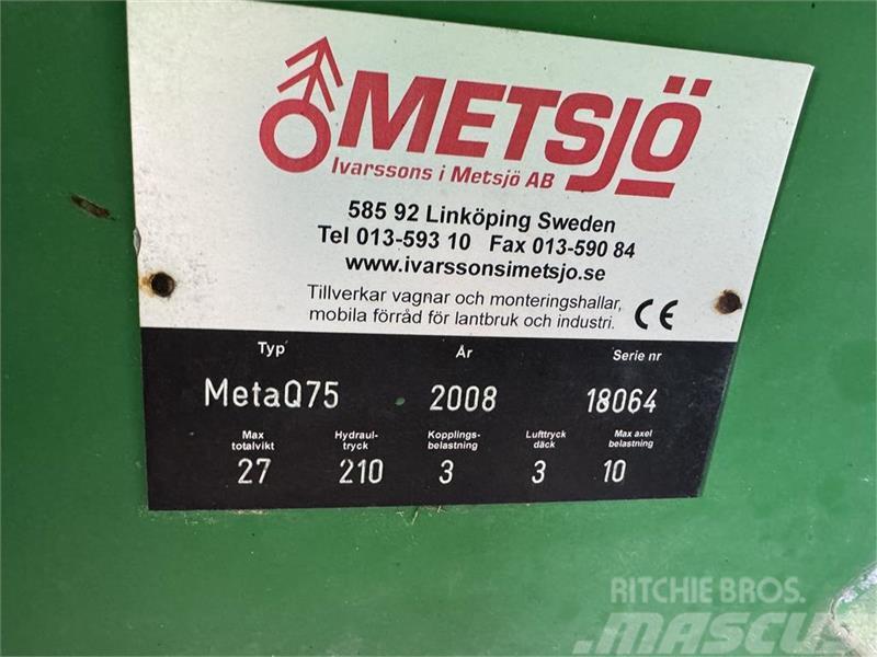 Metsjö MetaQ 75 Skiftelandsvogn Przyczepy ogólnego zastosowania