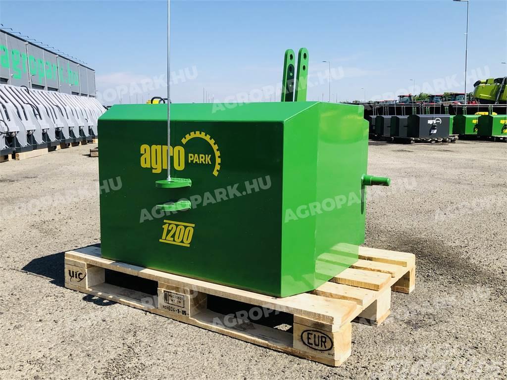  1200 kg front hitch weight, in green color Przednie obciążniki
