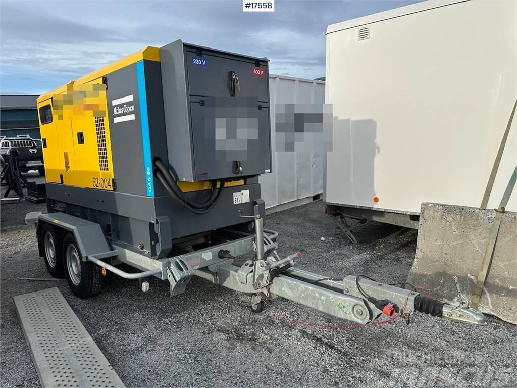 Atlas Copco QAS80 diesel generator/aggegate on trailer Inne akcesoria