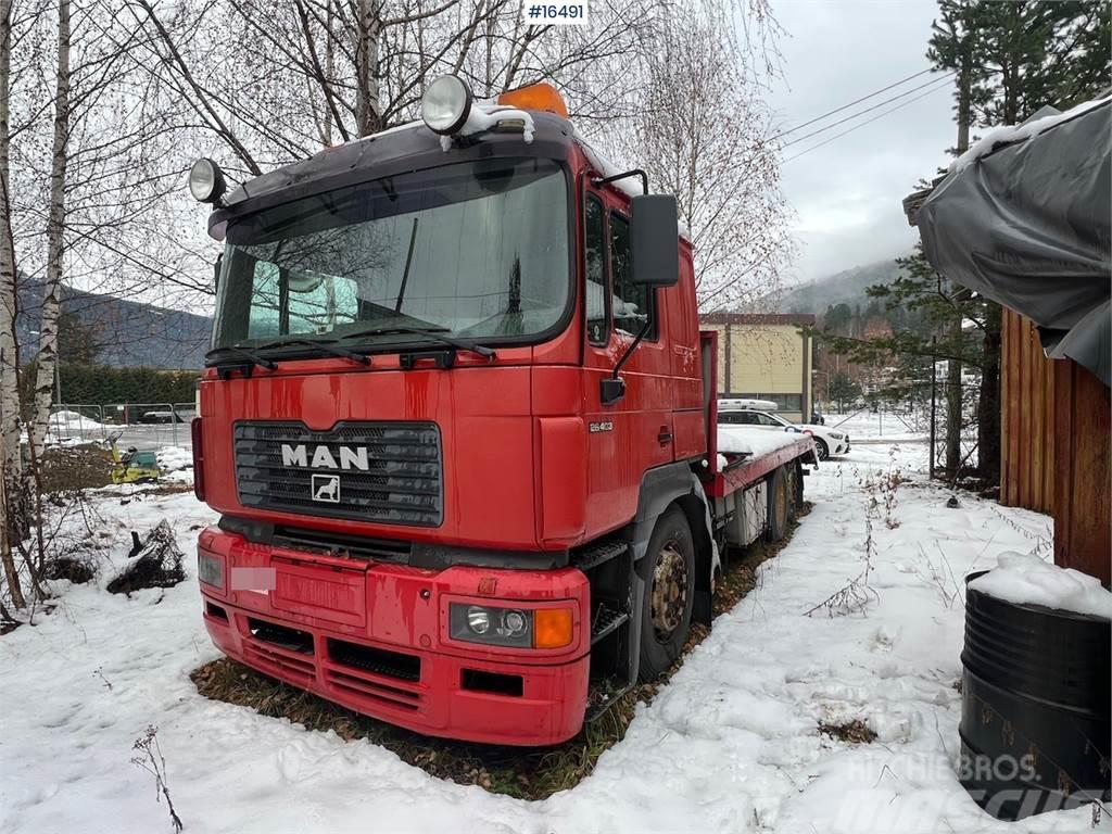 MAN 24.403 truck repair object Ciężarówki typu Platforma / Skrzynia