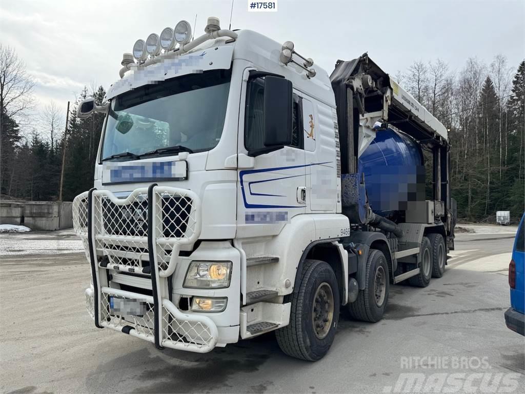 MAN TGS 35.540 8x4 concrete truck with band WATCH VIDE Gruszki do betonu