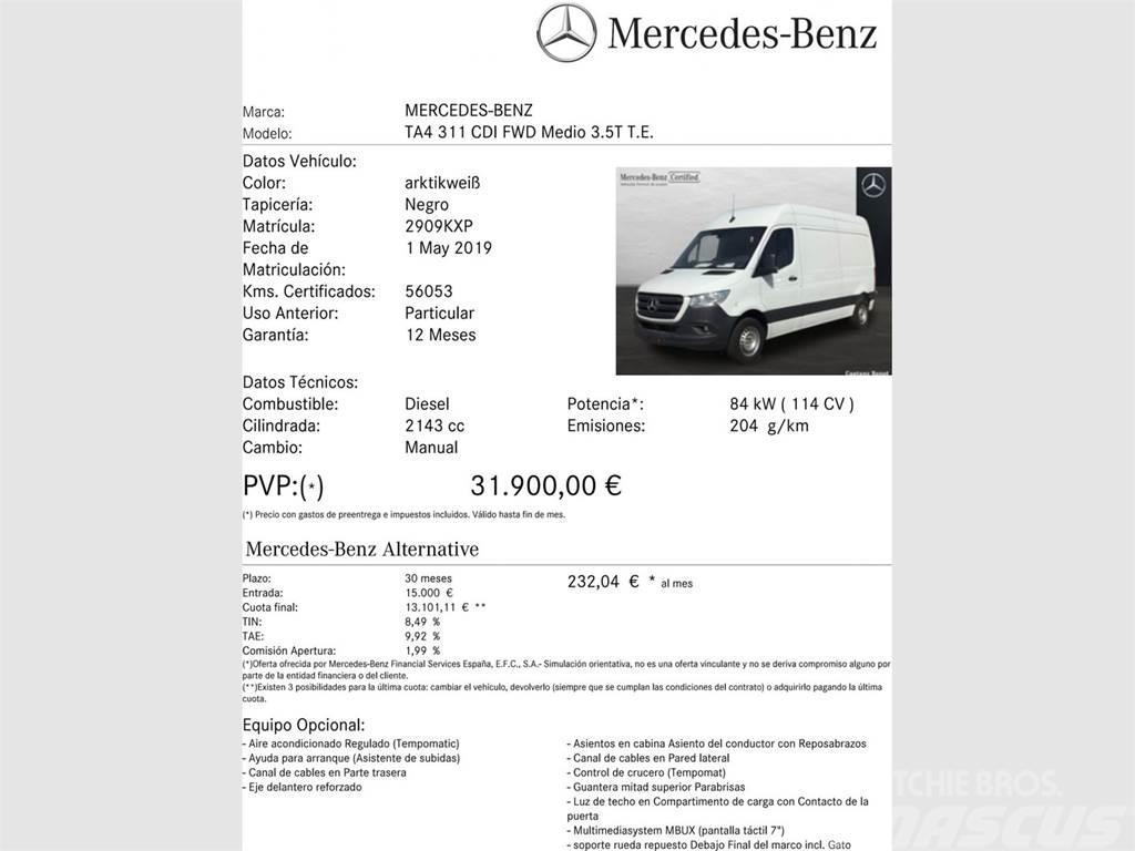 Mercedes-Benz Sprinter 311 CDI MEDIO 3.5T T. ALTO Busy / Vany