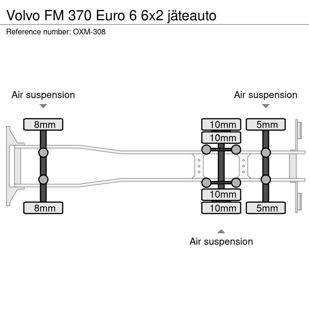 Volvo FM 370 Euro 6 6x2 jäteauto Śmieciarki