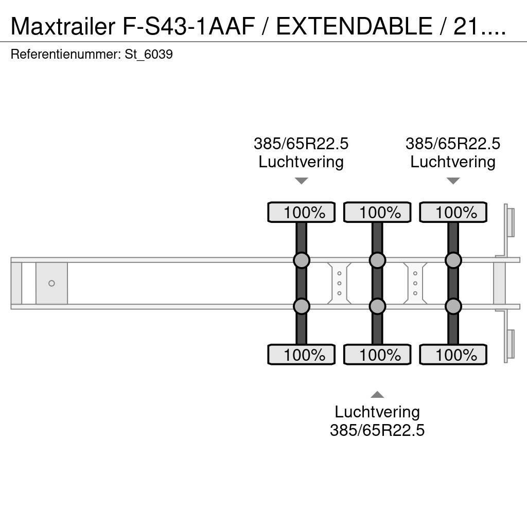 MAX Trailer F-S43-1AAF / EXTENDABLE / 21.10 mtr / TE KOOP - TE Inne naczepy