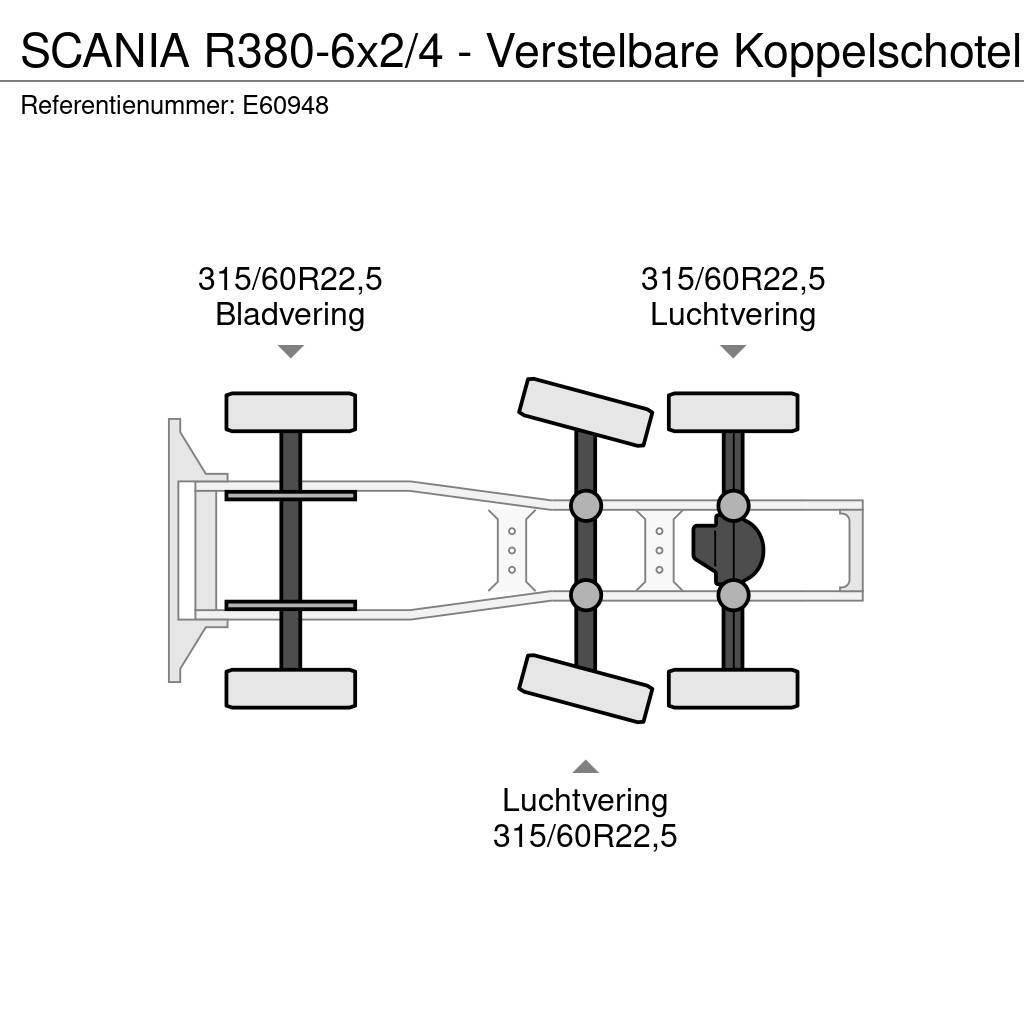Scania R380-6x2/4 - Verstelbare Koppelschotel Ciągniki siodłowe