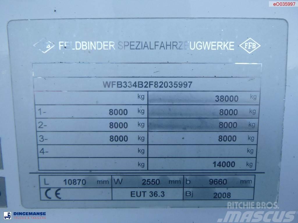 Feldbinder Powder tank alu 36 m3 / 1 comp + compressor Naczepy cysterna