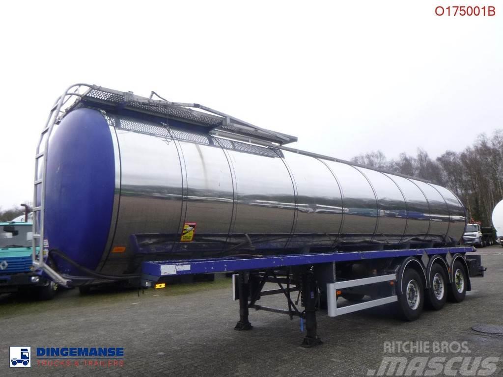 EKW Heavy oil tank inox 32.6 m3 / 1 comp Naczepy cysterna