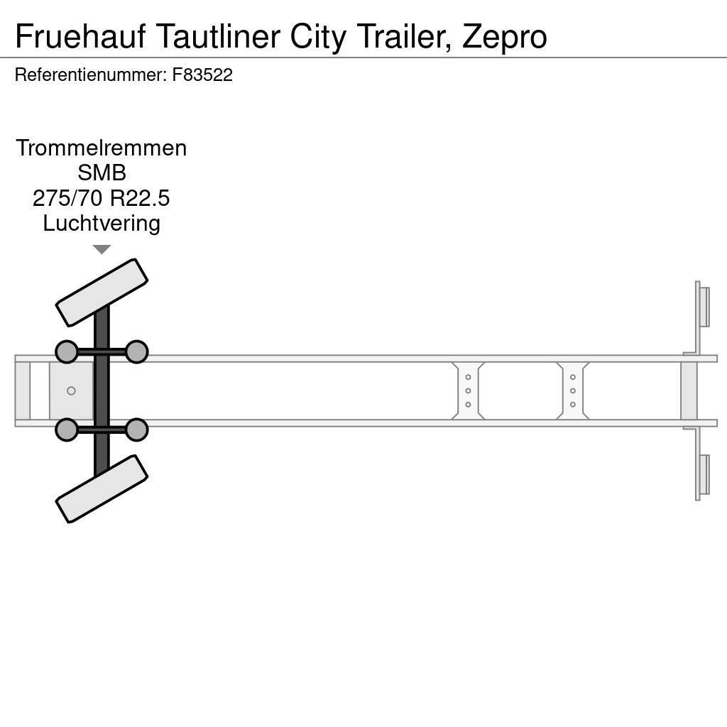 Fruehauf Tautliner City Trailer, Zepro Naczepy firanki