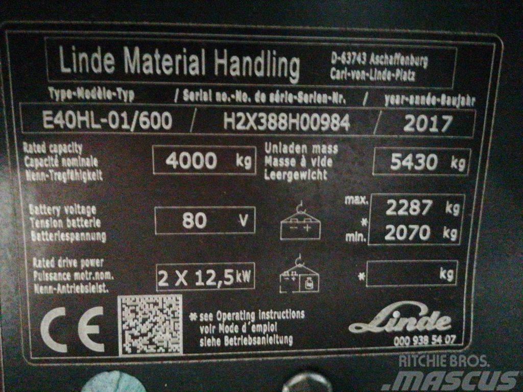 Linde E40HL-01/600 Wózki elektryczne