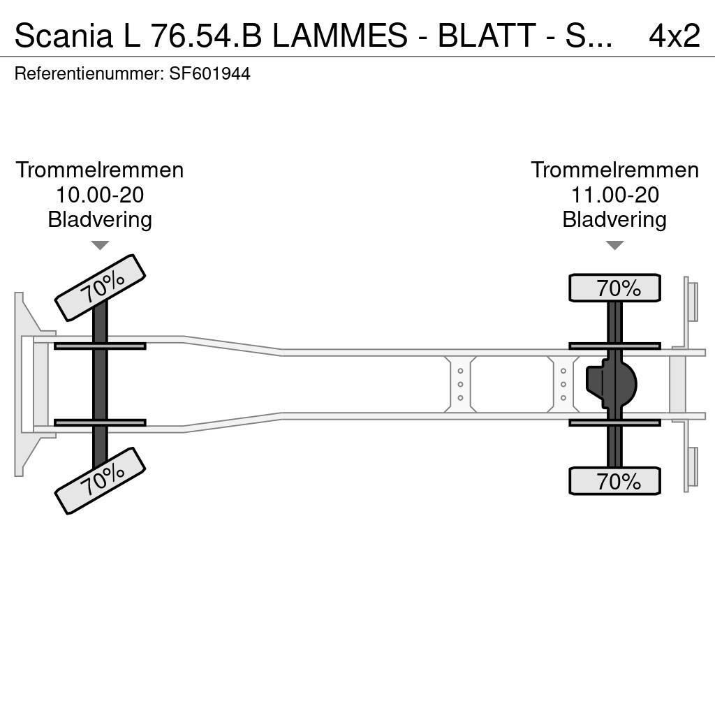 Scania L 76.54.B LAMMES - BLATT - SPRING Ciężarówki typu Platforma / Skrzynia